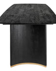 Ostara Eettafel – Zwart Mango Hout & Gouden Accenten – 280 cm