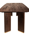 Liber Eettafel – Bruin Mango Hout & Gouden Accenten – 240 cm