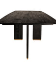 Liber Eettafel – Zwart Mango Hout & Gouden Accenten – 240 cm