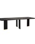 Liber Eettafel – Zwart Mango Hout & Gouden Accenten – 240 cm
