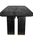 Liber Eettafel – Zwart Mango Hout & Gouden Accenten – 280 cm