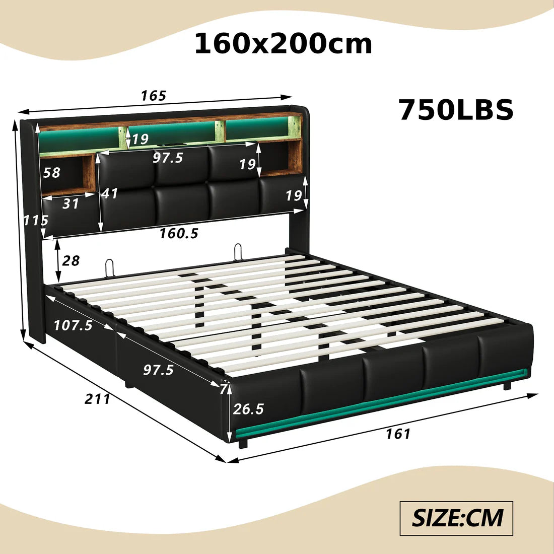 Amsterdam Bed met opbergruimte 160x200